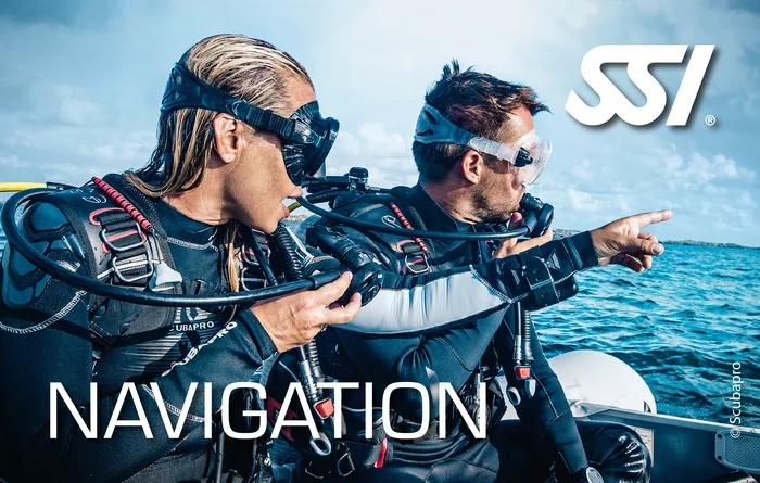 Advanced Open Water Diver student practising underwater navigation in the Andaman Sea